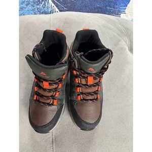 Ozark Trail Kids Hiking Boots Green Brown Orange Lace Up BYOT43CJ503 Size 1